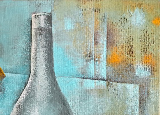 Blue Still Life With Lemons
