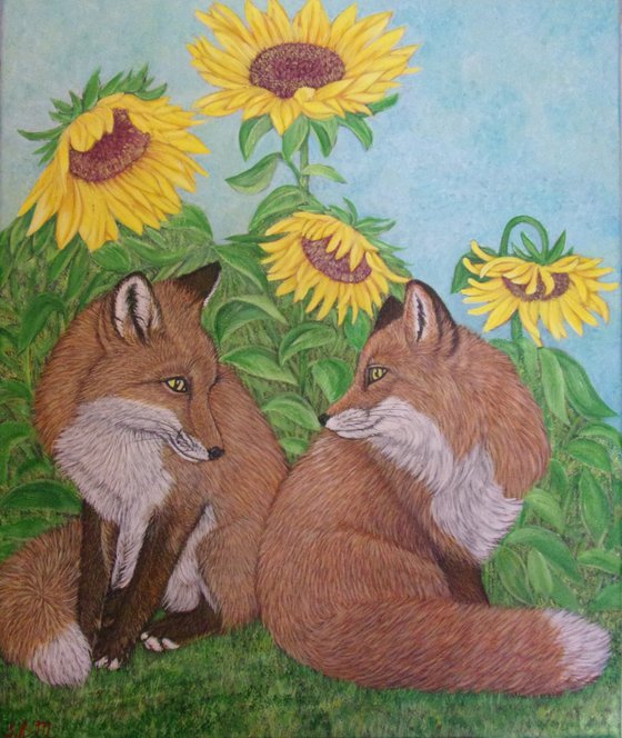 Foxes and Sunflowers
