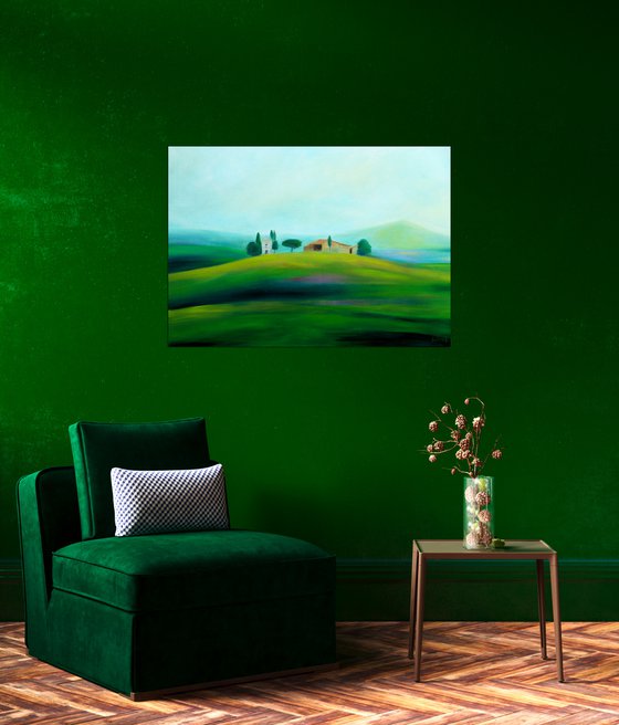 Landscape Oil painting on canvas Tuscany