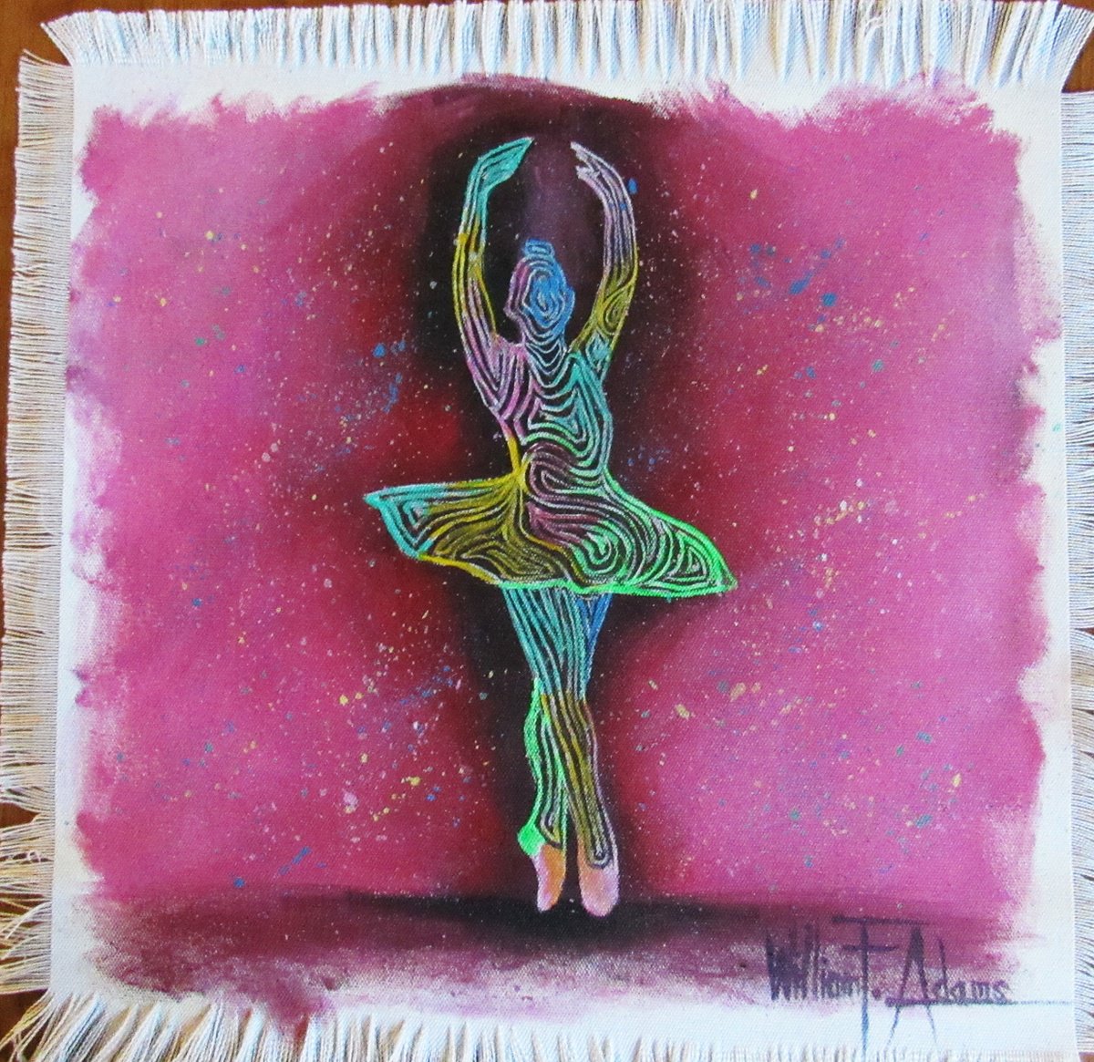 Abstract Acrylic Painting By William F. Adams, 17 X 17", The Mirror Is Not Me!, Original Artwork