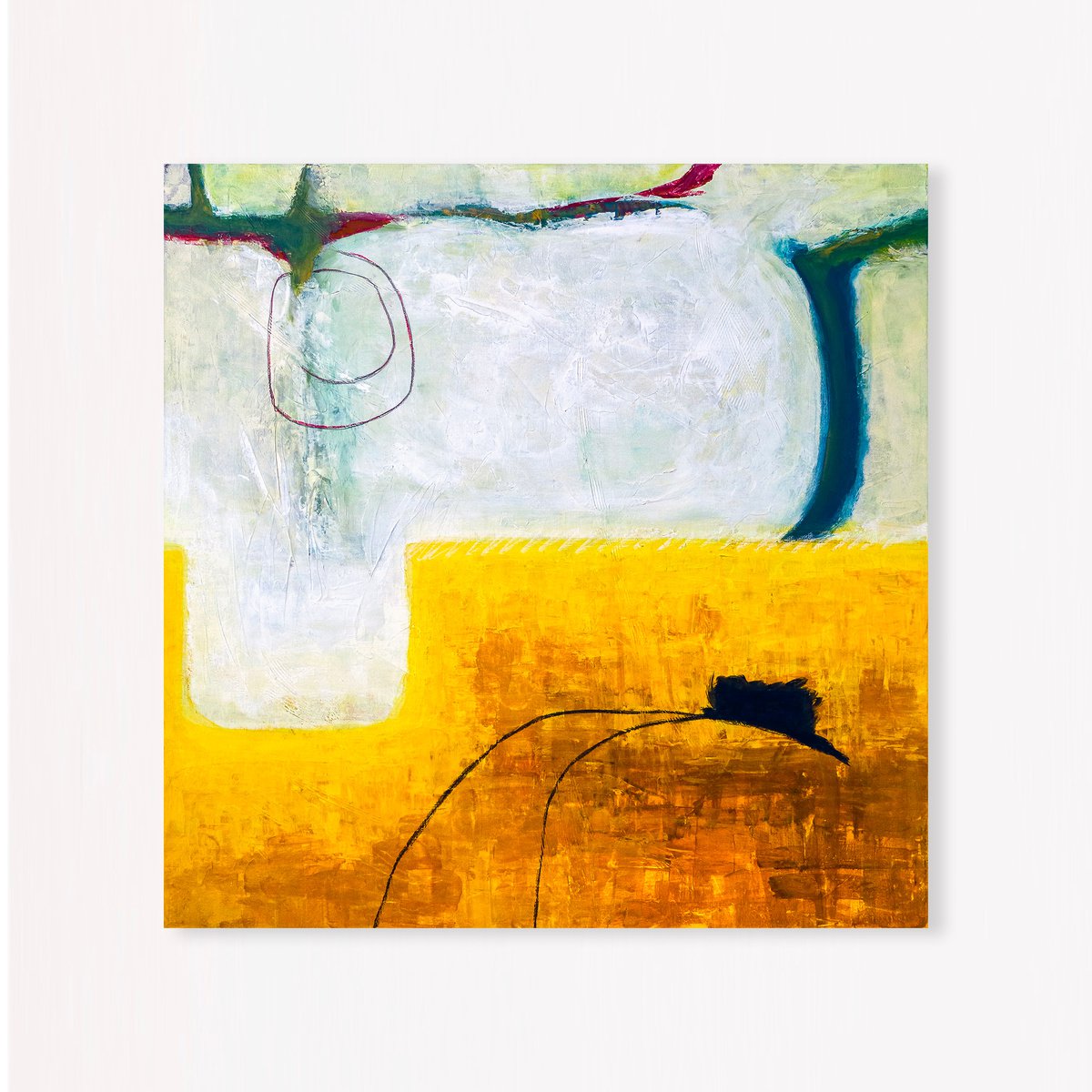 Abstract Acrylic Painting By Hyunah Kim, 36 X 36, The Fourth, Original Artwork