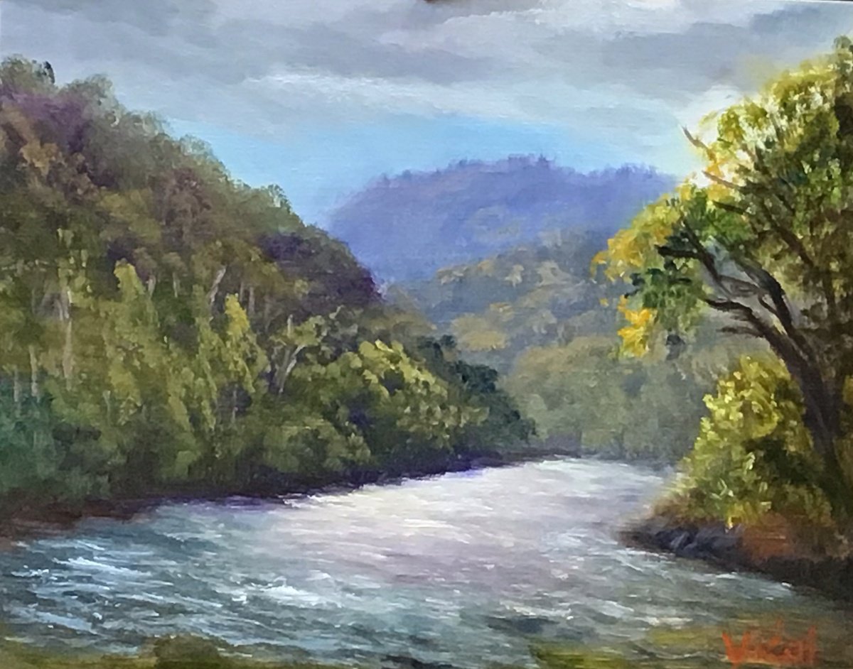 Impressionistic Landscape Oil Painting By Christopher Vidal, 10 X 8, Near Lake Placid, Qld - Oil On Linen Board, Artfinder