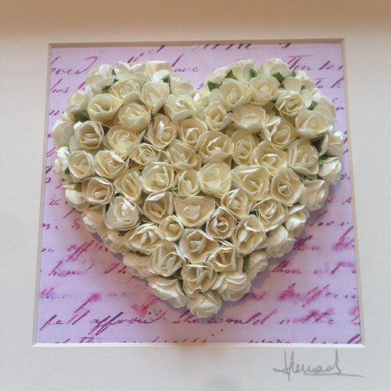 Old letter of Love, 2016 Heart of Roses (IVORY)
