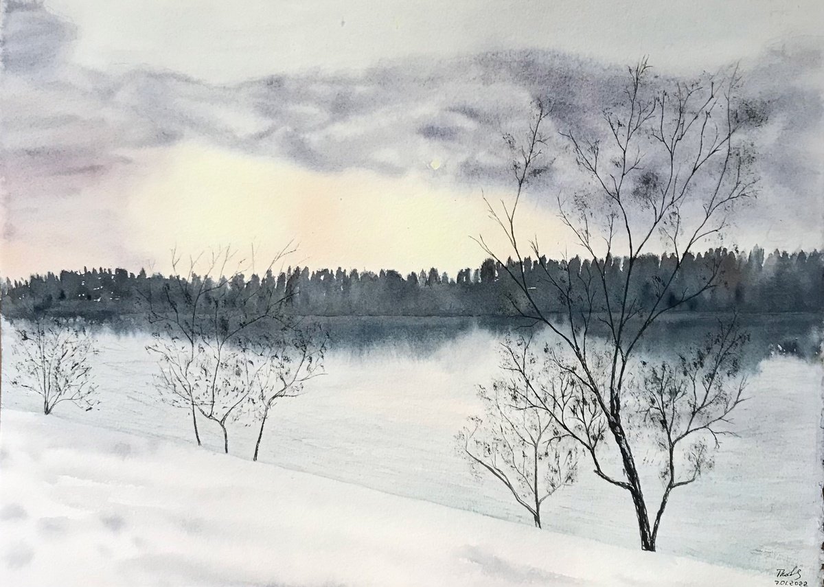 Dramatic winter landscape by Tetiana Kovalova