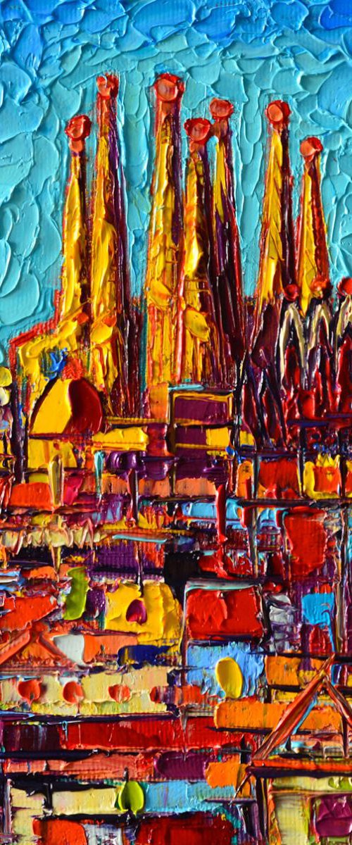 BARCELONA ABSTRACT CITYSCAPE - SAGRADA FAMILIA by ANA MARIA EDULESCU