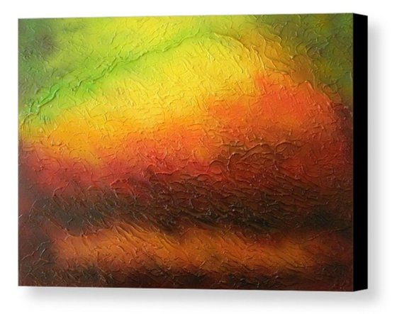 A New Dawn - colorful abstract aerial painting; home, office decor; gift idea