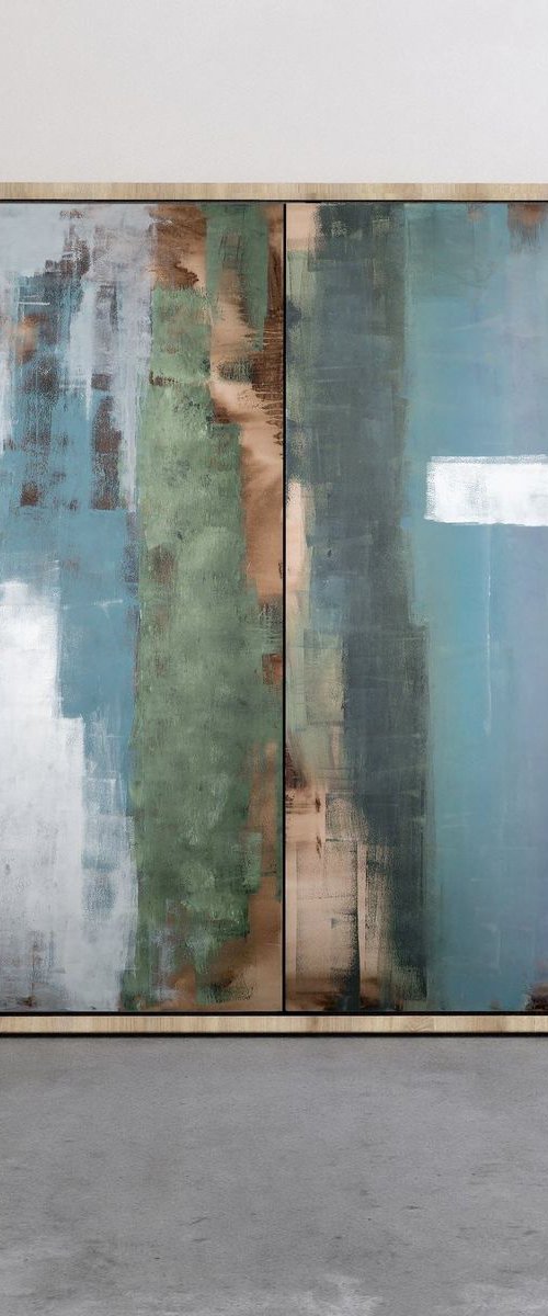Abstract #00 - Diptych by Nemanja Nikolic