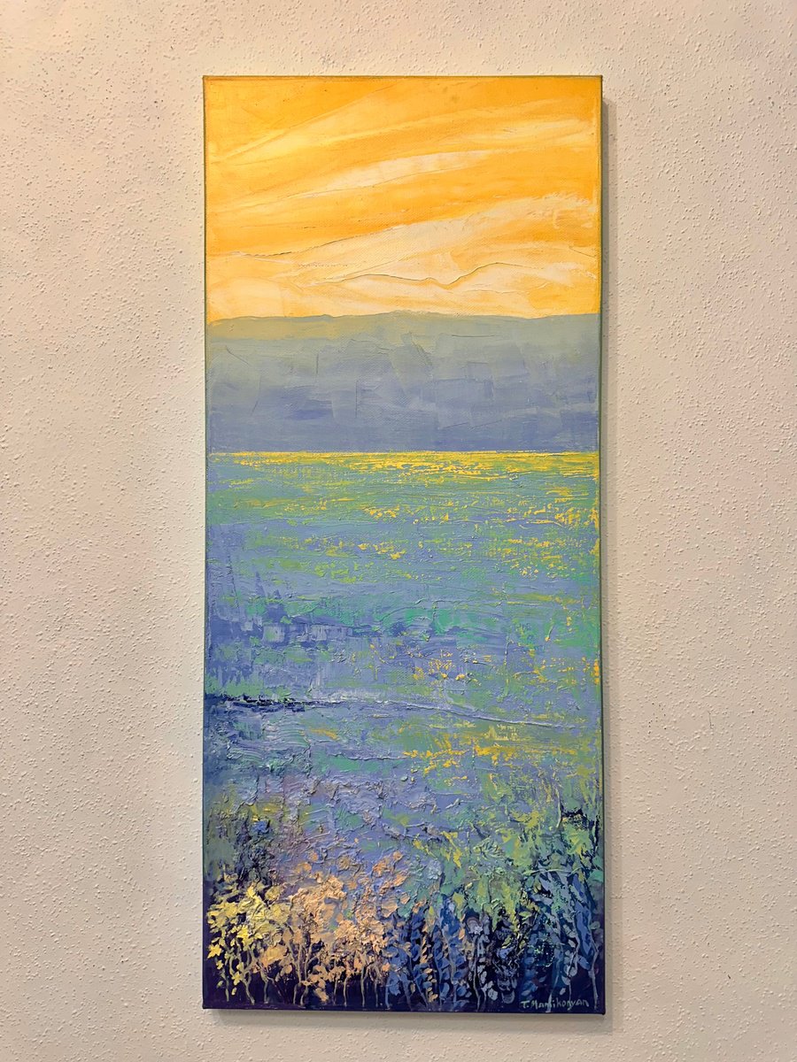 Field At Sunrise C26 30X70Cm By Tigran Mamikonyan, 12 X 28, Artwork For Sale On Artfinder
