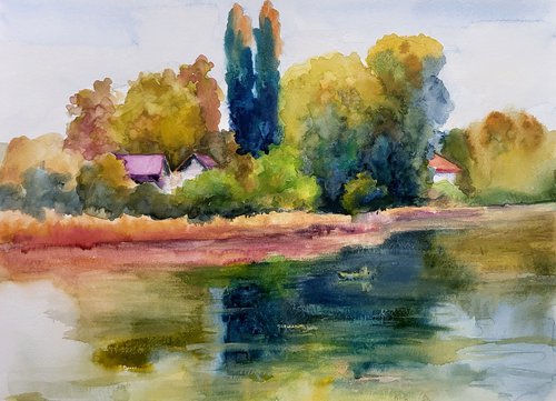 On the river by Boris Serdyuk