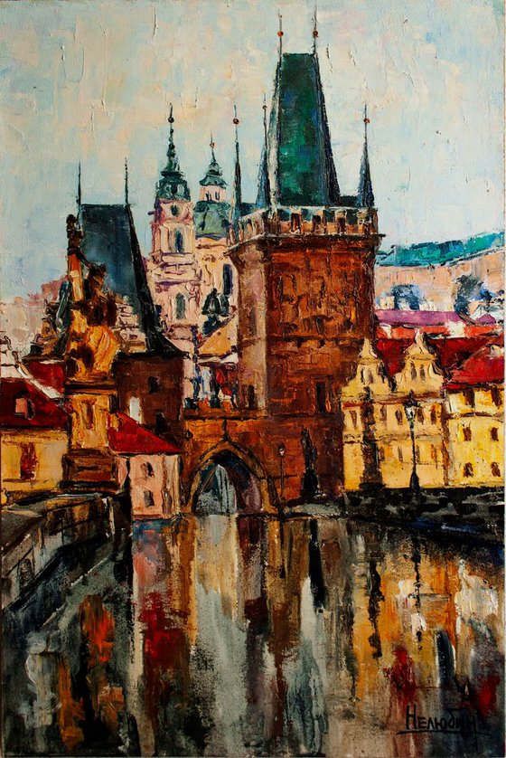 "City after rain", Old town , city landscape , Prague
