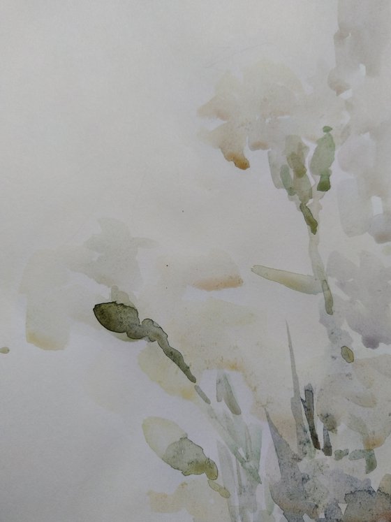 Carnations. Original watercolour painting.