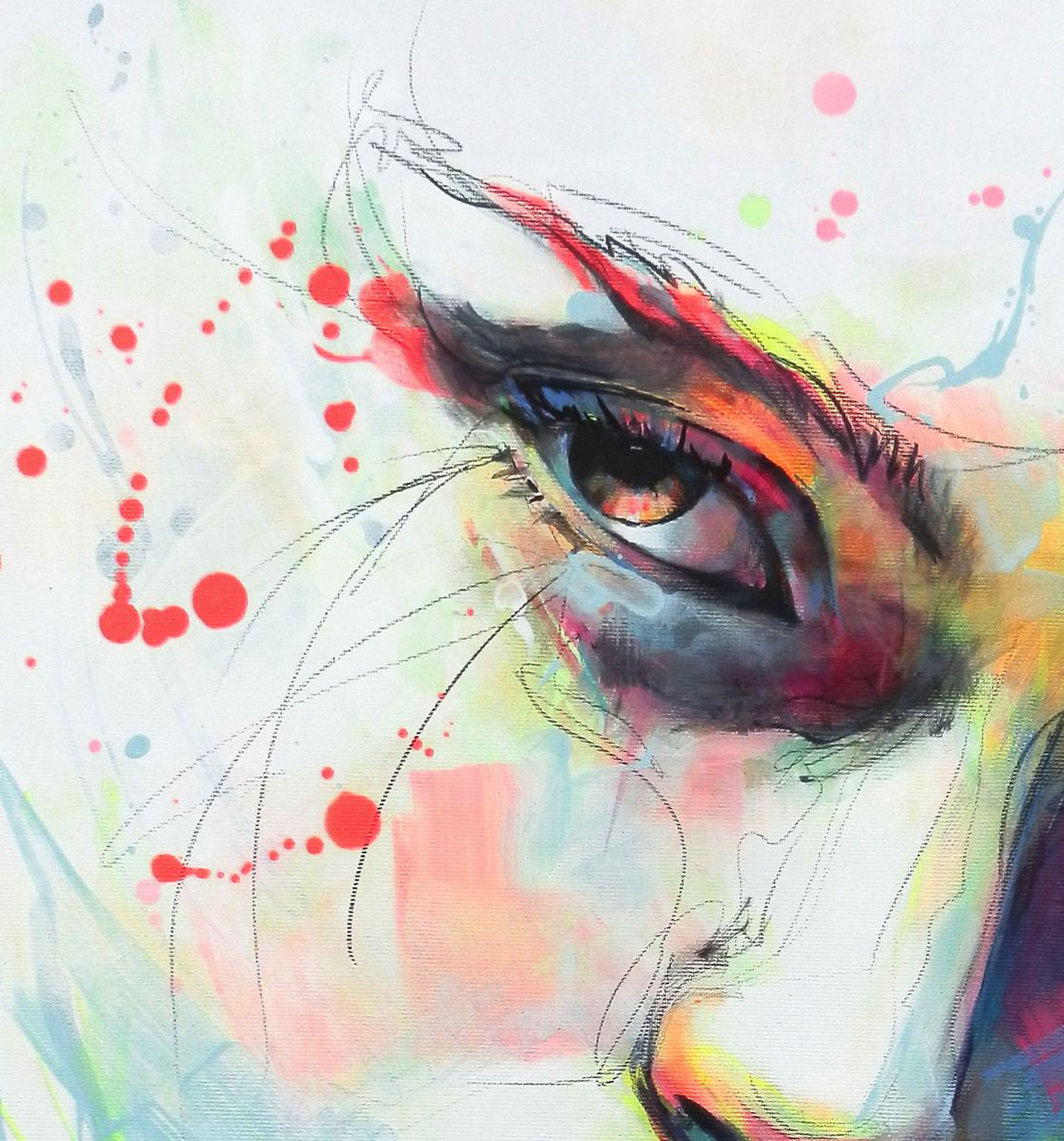 Sexy " girl face pop art abstract portrait | Artfinder
