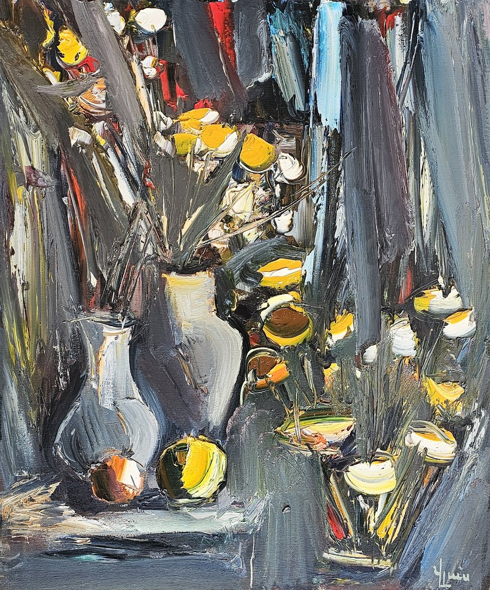 Textured Still Life By Vlas Ayvazyan, 20 X 24, Artwork For Sale On Artfinder
