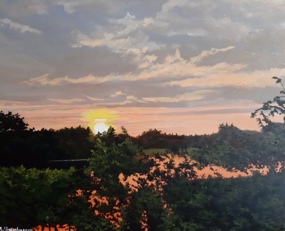 COMMISSIONED PAINTING Summer Sunset