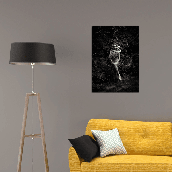 Girl with Flamingo
