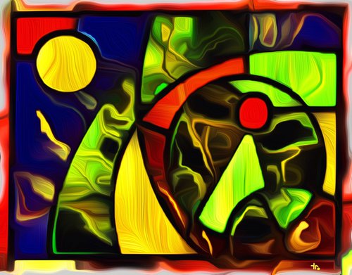 Through stained glass 1 by Tony Roberts
