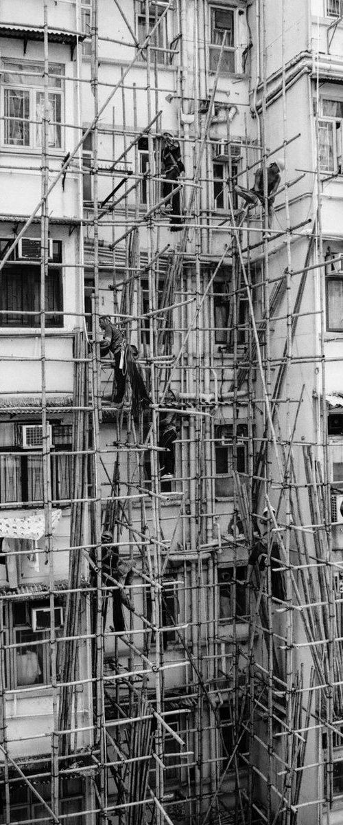 Building a Bamboo Scaffolding II - Signed Limited Edition 2/25 by Serge Horta