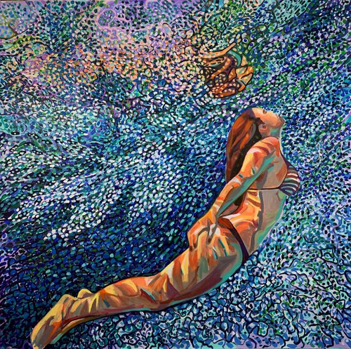 Underwater / 110 x 108 x 0,1 cm by Alexandra Djokic