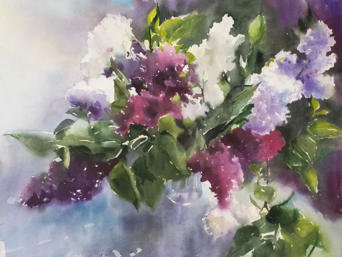 lilac bouquet by Yuryy Pashkov