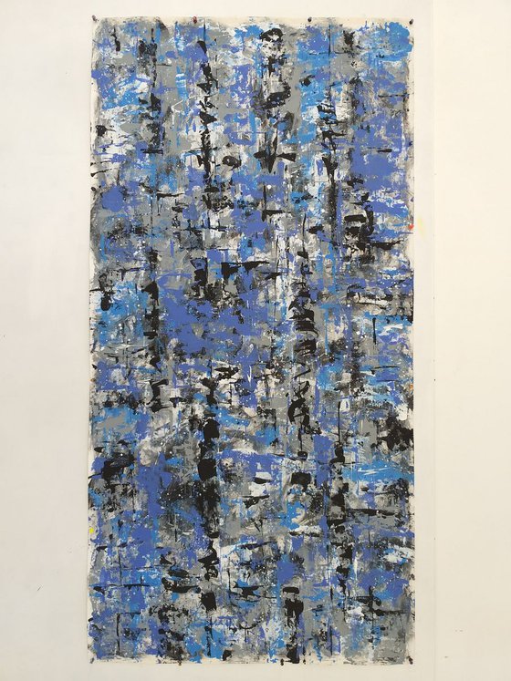 « Columns in blue » by M.Y.