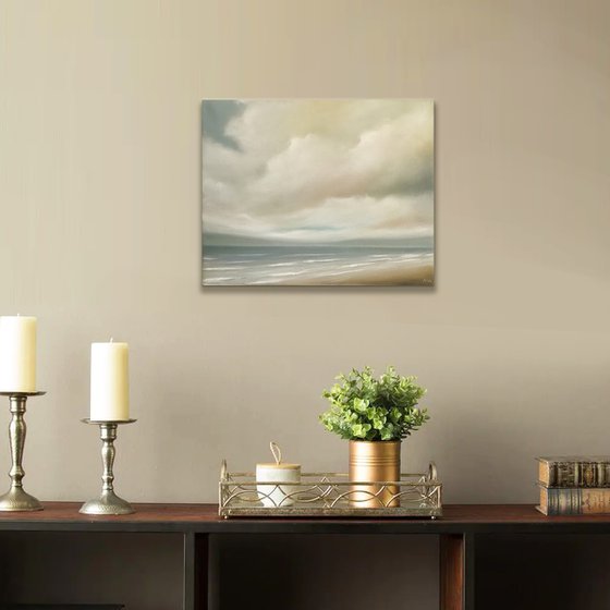 The Sea Beyond Our Dreams - Original Seascape Oil Painting on Stretched Canvas