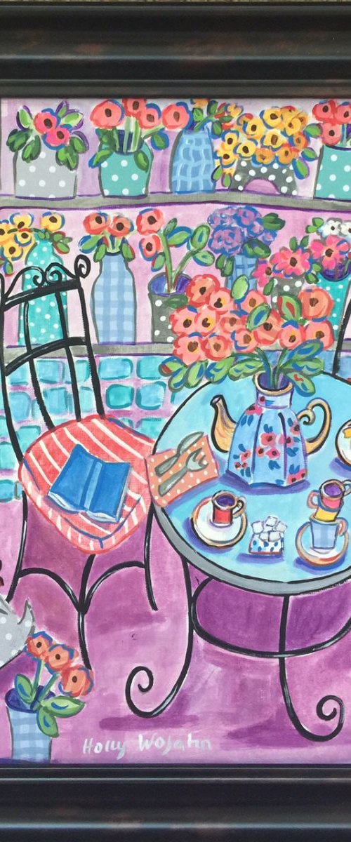 "A Flowery Nicoise Cafe" by Holly Wojahn