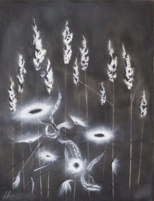Wayside I (with cornflowers & grasses) by Laura Stötefeld