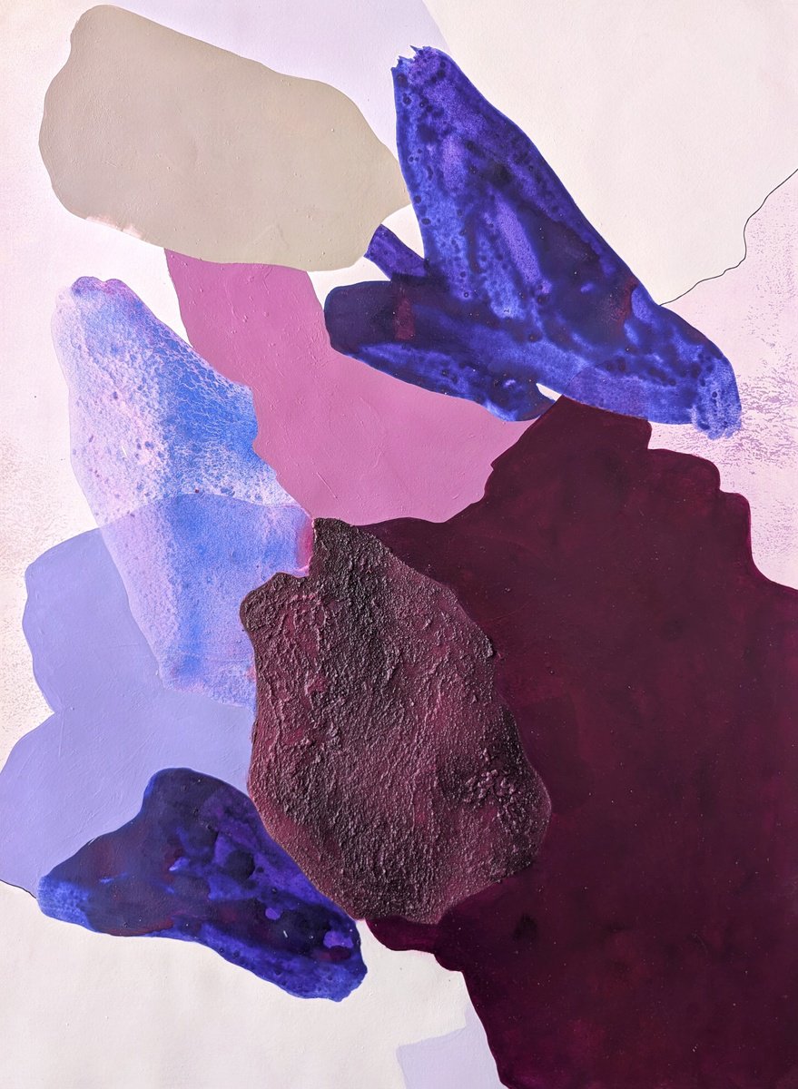 Abstract Painting By Smit Khond, 22 X 30", Bloom, Original Artwork