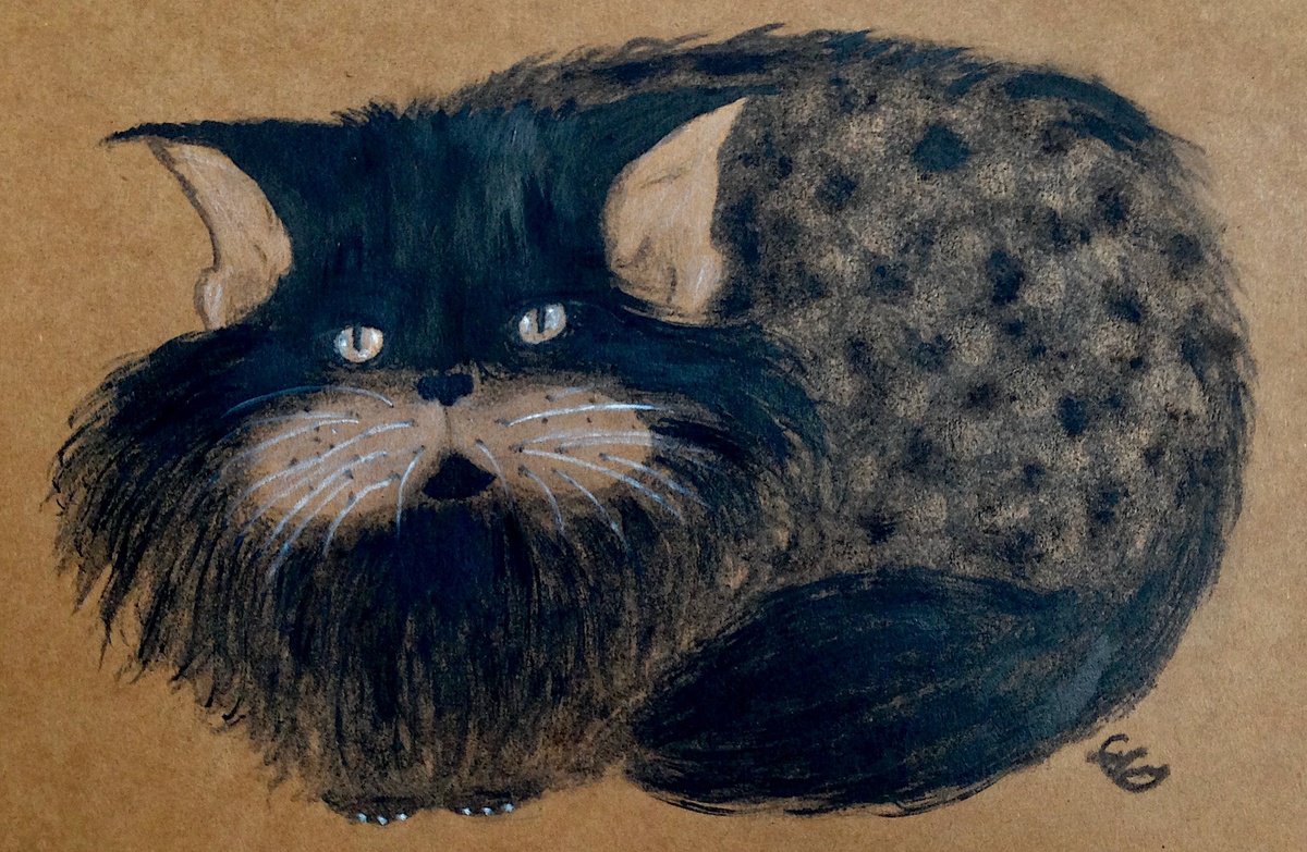 Animal Charcoal Drawing By Eleanor Gabriel, 16 X 12, Mister Brown Cotton, Original Artwork