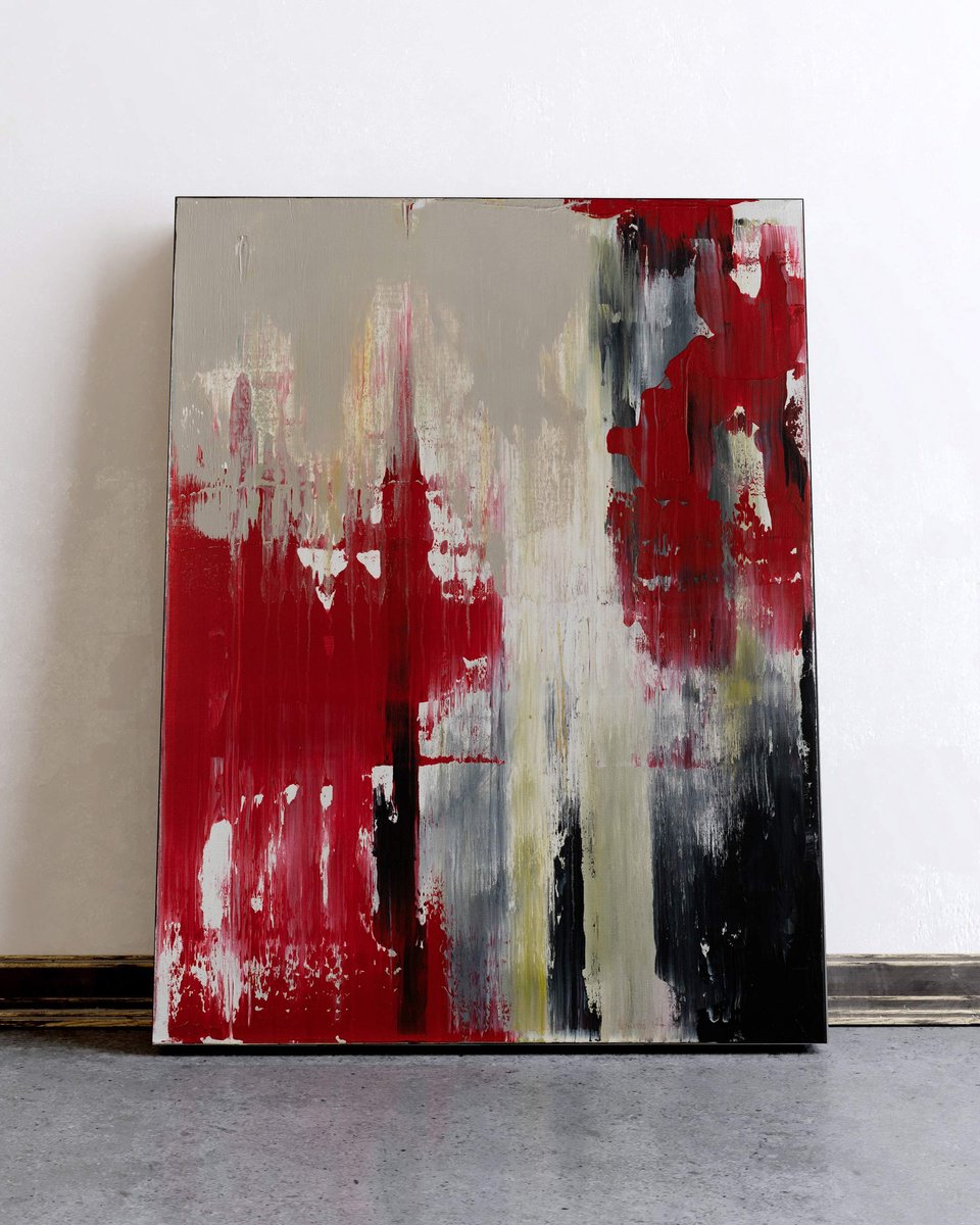 Organic Abstract Acrylic Painting By Nemanja Nikolic, 30 X 40", Without Hesitation, Original Artwork