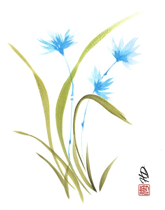 Azure Wildflowers
