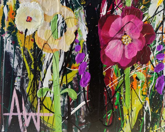 Honeyglow Grove; Abstract Floral Landscape