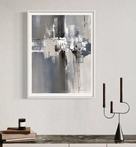 Grey Beige abstract
