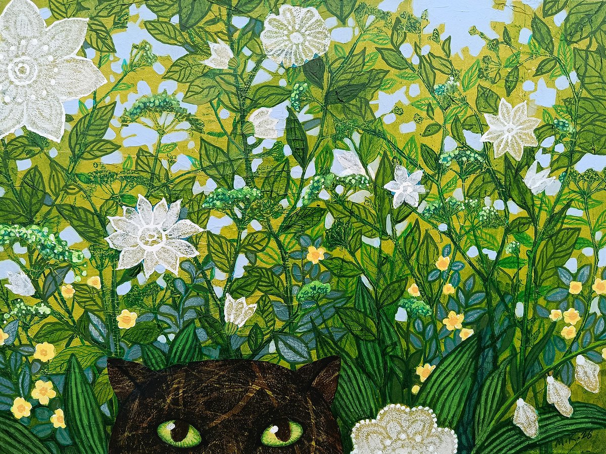 I Walk In The Garden All Day By Margot Raven, 16 X 12, Artwork For Sale On Artfinder