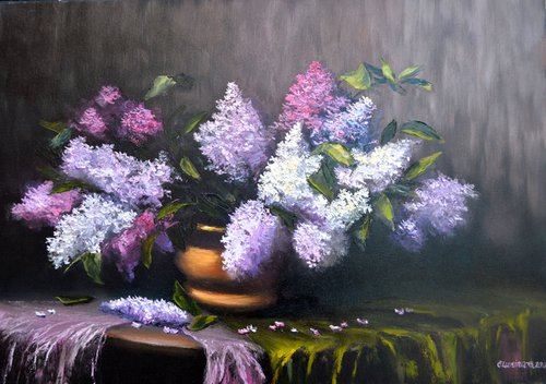 Still-life with lilac by Elena Lukina