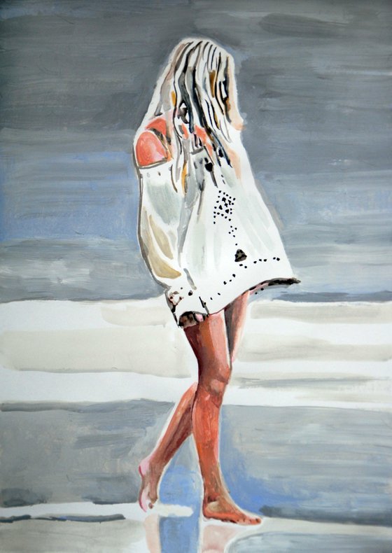 At the beach / 42 x 29.7 cm