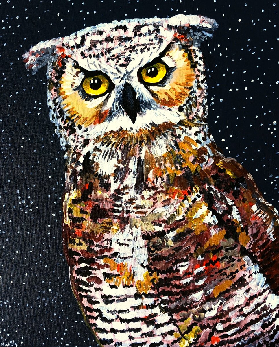 Eagle owl by Marily Valkijainen