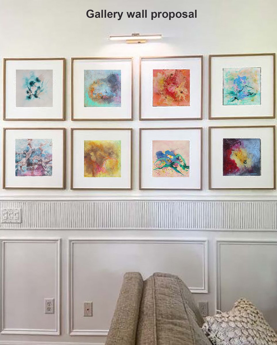 Impressionistic Abstract Acrylic Painting By Doris Duschelbauer, 13 X 13, Beyond Words Vi, Original Artwork