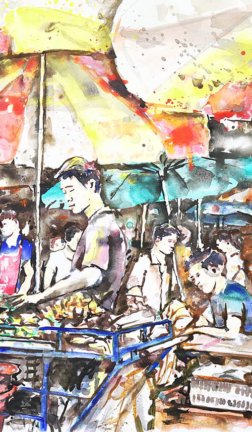 parasols and the market by Gordon T.