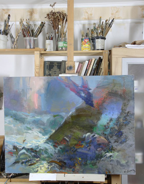 "Birds over the sea"