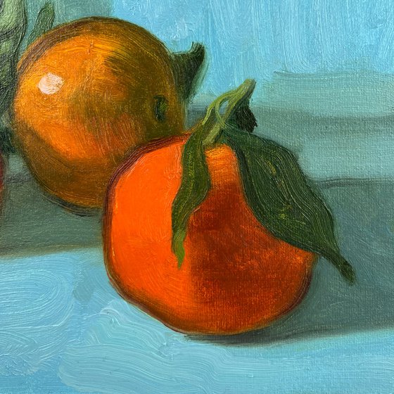 Still life with tangerines