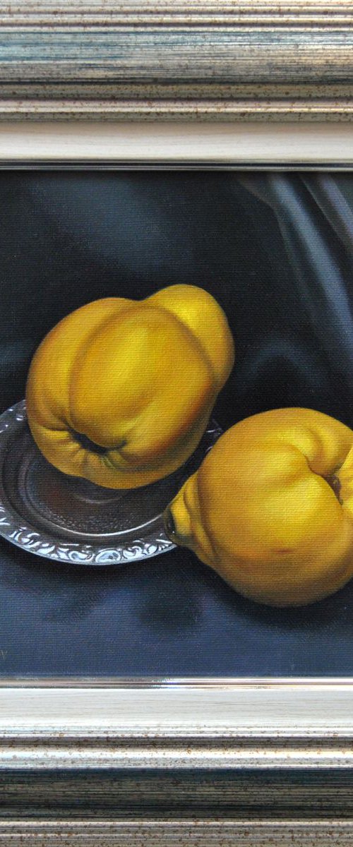 Still life with quinces , Original oil on canvas painting by Valeri Tsvetkov