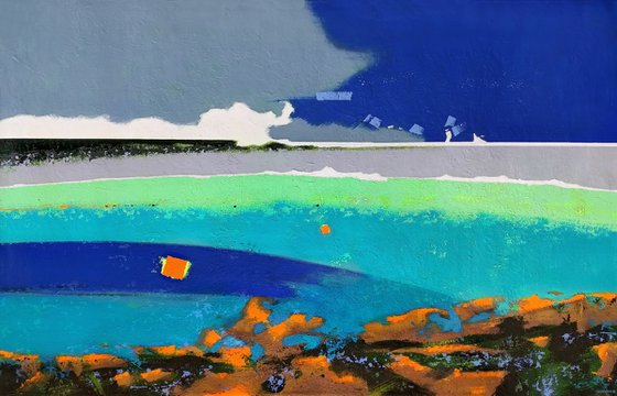 Abstract Azure and Blue Velvet