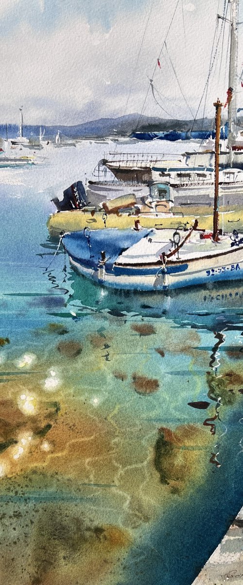 Yachts at anchor  #20 by Eugenia Gorbacheva