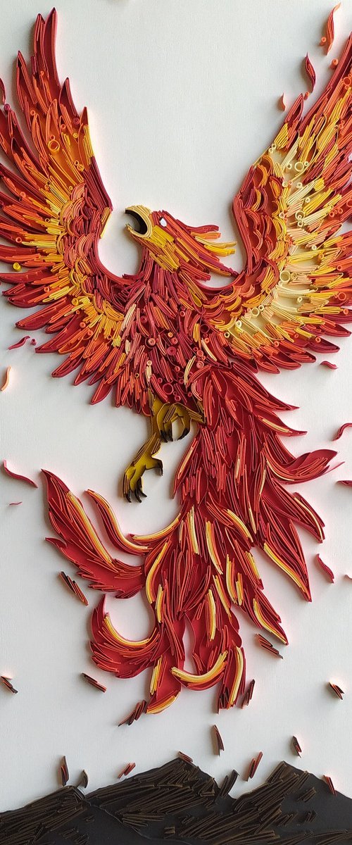 phoenix bird rising from the ashes by Priyanka Sagar