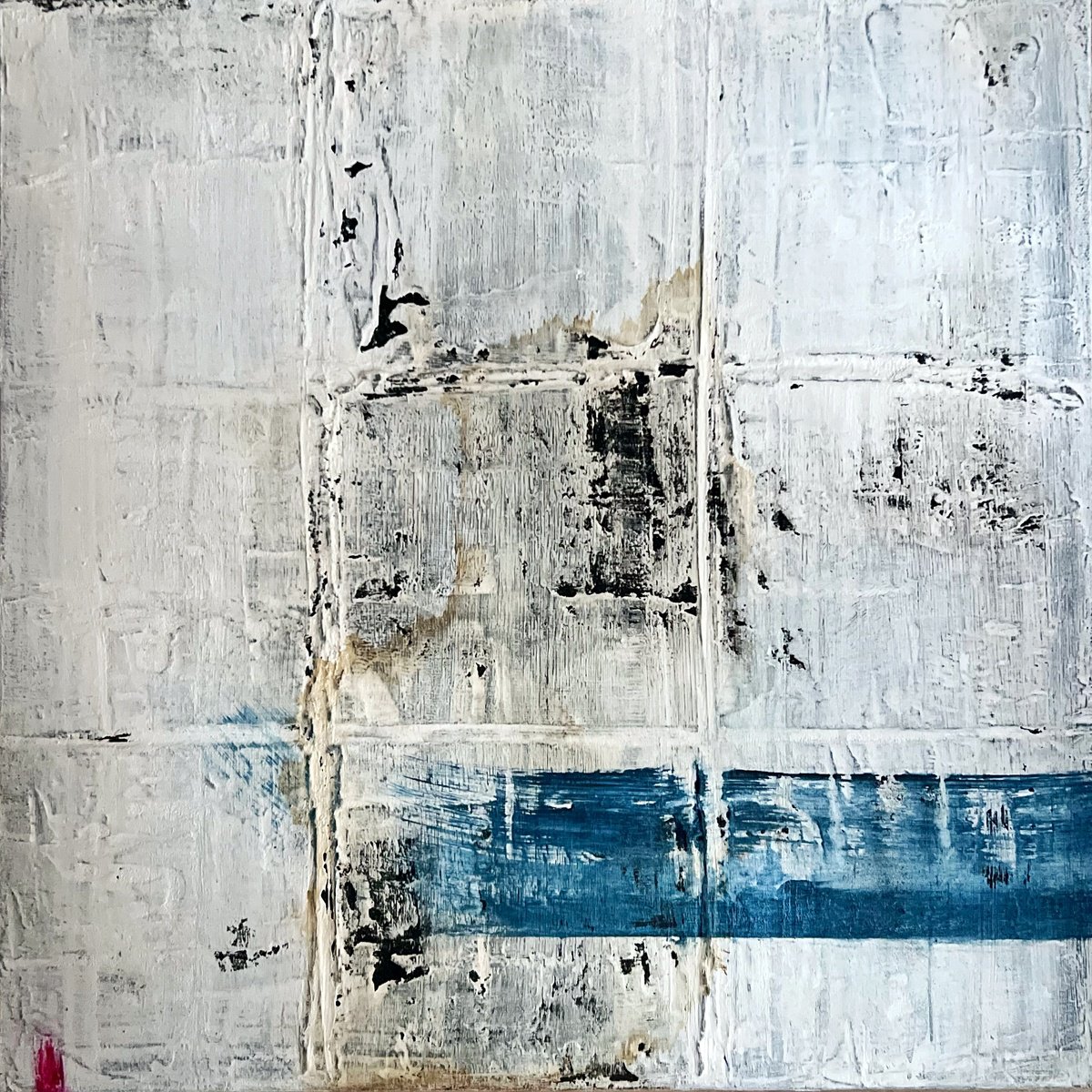 Abstract Painting By Sergio Aranda, 16 X 16", The Weight Of Air, Original Artwork