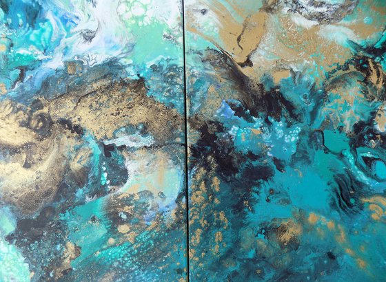 Abstract large triptych