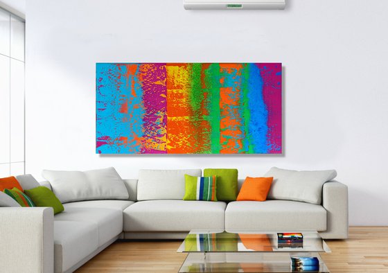 Bridge to Eternity - LARGE ABSTRACT ART – EXPRESSIONS OF ENERGY AND LIGHT. READY TO HANG!