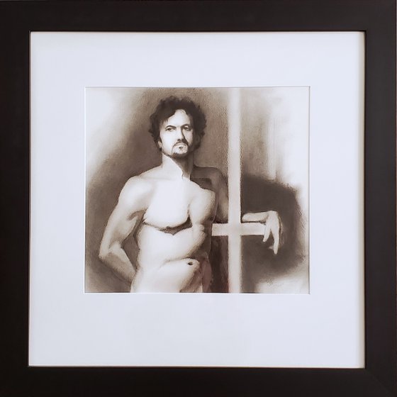 Original Academic Drawing Study in Charcoal from Life