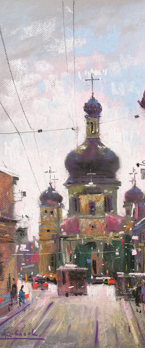 City landscape in old city Chernivtsi by Andrii Kovalyk